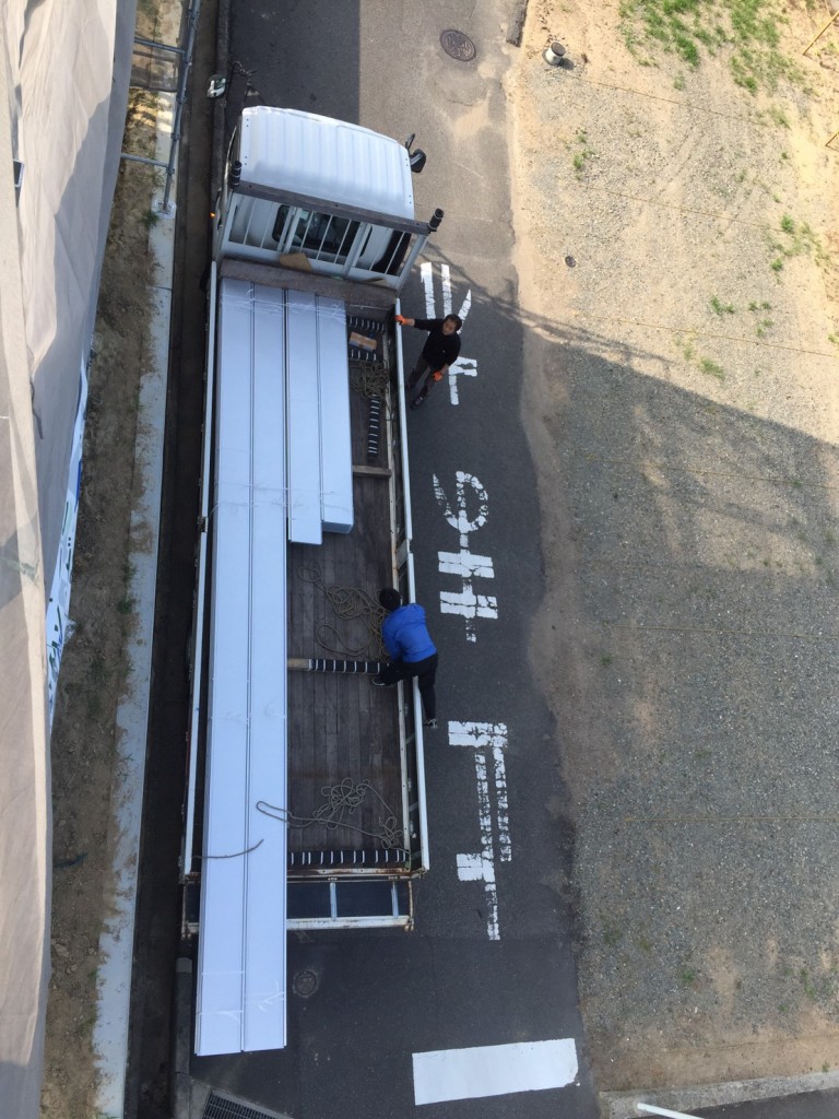 早島町新築工事　屋根からの景色の写真①